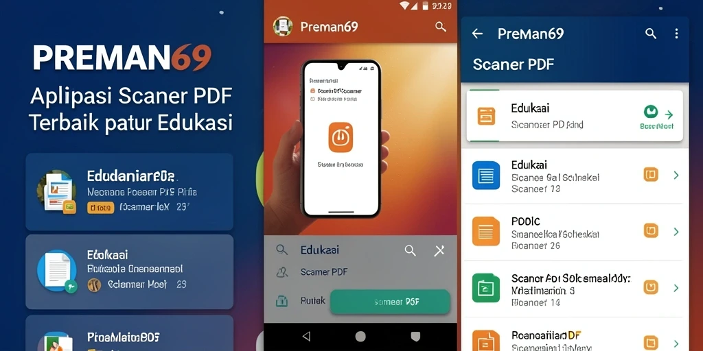 Antarmuka intuitif aplikasi Scanner PDF PREMAN69 yang memudahkan pengguna.