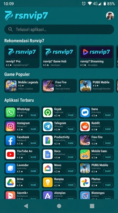 Tampilan katalog aplikasi rsnvip7
