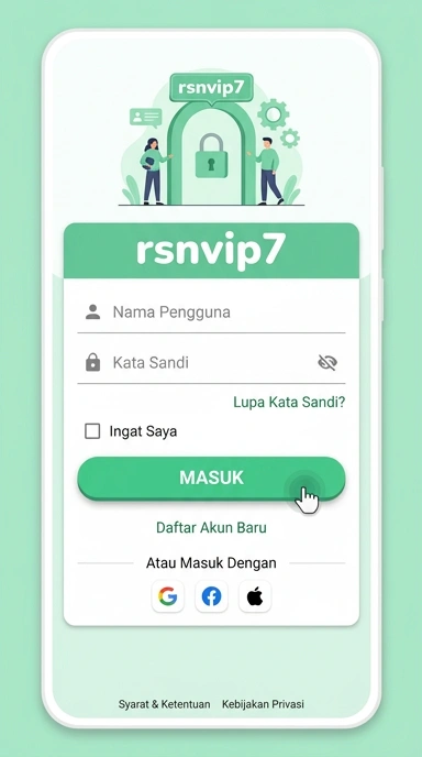 Tampilan halaman login rsnvip7